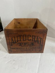 Lot 57-autocrat Tea Crate. 16 1/2 By 21. Rhode Island