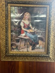 Lot 61-well Framed Print. 29x25