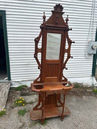 Lot 78-victorian Hall Tree. 34l, 66h, 13w