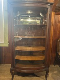 Lot 81- Four Shelf Glass Curio Cabinet. 63h, 32l, 15d