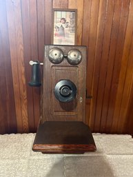Lot 85- Antique Telephone. 323 And Picture