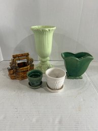Lot 100-mcCoy Planters And Vases