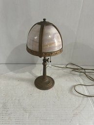 Lot 101-slag Glass Lamp With Repair