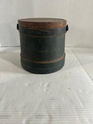 Lot 108-primitive Firkin  In Old Green Paint