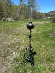 Lot 131- Piano Floor Lamp. Cast And Wrought Iron. Center Draft B&H C. 1880