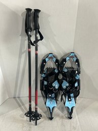 Lot 134- Redfeather Snowshoes And Adjustable Poles Woman's 21
