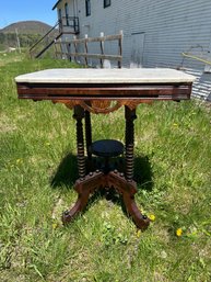 Lot 136- Beautiful Marble Top Stand. 28L, 20W, 31H