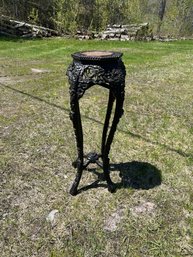 Lot 139- Hand Carved Antique Plant Stand.