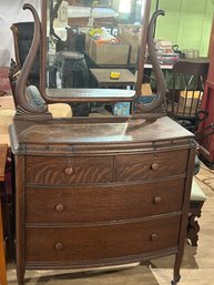 Lot 163. Wonderful Chest Of Drawers With Mirror And Hidden Jewelry Drawer