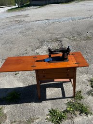 Lot 164- Domestic Sewing Machine Table