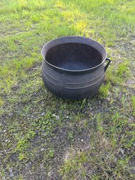 Lot 173- Cast Iron Cauldron Kettle. Diameter 16 1/2. By 14 H