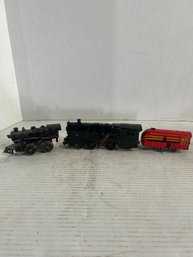 Lot 6- 1950s Wind Up Trains With Track. MAR Trains