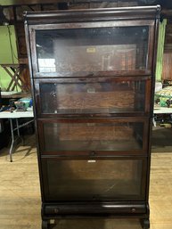 Lot 45- Lundstrom Classical Cherry Barrister Bookcase