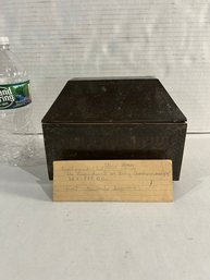 Lot 60- Brass Box. Tiger Hunt With History