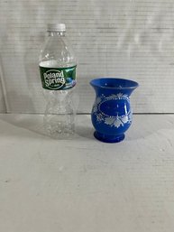 Lot 75- Forget Me Not Blown Glass Mug