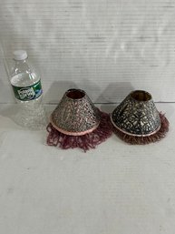 Lot 76- Pair Of Lamp Shades