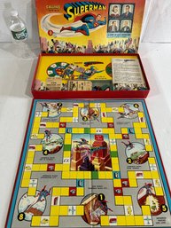 Lot 77- 1954 Calling Superman Board Game And Two Comic Books.