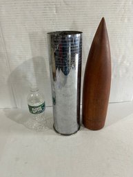 Lot 78- Shell Casing From A 105 MM M-4 Gun Marked Ubon 1974 Thailand. Vietnam War Memorabilia