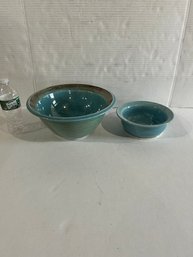 Lot 105- Pair Of Local Su Chi Pottery Bowls Made In Pittsford, VT