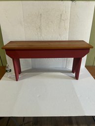 Lot 112- Farmhouse Style Painted Bench 38L, 12W, 18H