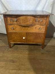 Lot 113- Antique Chest Of Drawers With Marble Top