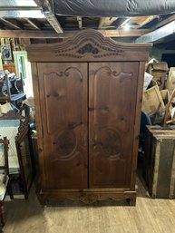 Lot 124- Wooden Pine Amoire