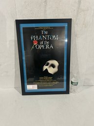Lot 138- Framed The Phantom Of The Opera Poster With Ticket Stub