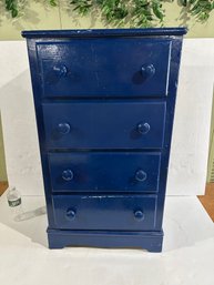 Lot 141- Chest Of Drawers (4), Painted Blue.