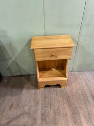 Lot 165- One Drawer Night Stand. 28h, 18w, 10d