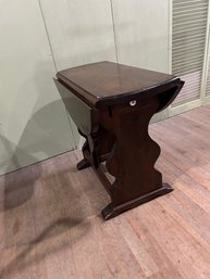 Lot 175- Antique Old Tavern Drop Leaf Table 25h, 29 1/2 W