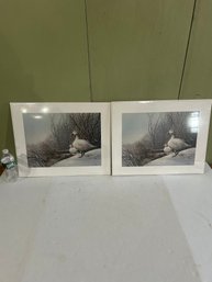 Lot 181- Pair Of Les Didier Signed Snow Geese Prints