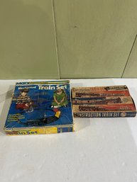 Lot 205- Marx Mechanical Train And Construction Train. See Pictures For Content.
