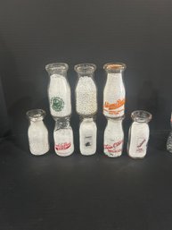 Lot 229- 8 Smaller Milk Bottles