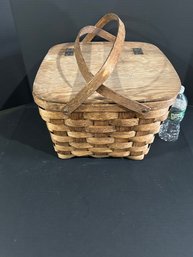 Lot 245- Vintage Hand Woven Picnic Basket