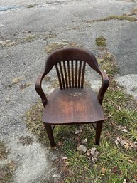 Lot 252- Birch Wood Bankers Chair