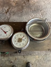 Lot 289- Pair Of Chatillon Hanging Scales With Baskets