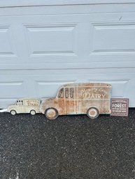 Lot 297- Three Fantasy Signs. Two Memory Lane Dairy