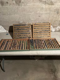 Lot 136- Vintage Letter Press Typeset. Industrial Salvage Great For Use Or Decor