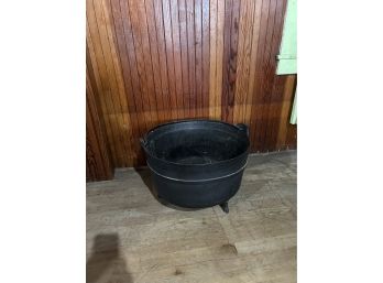 Large Cast Iron Pot 22 By 14. Has A Crack