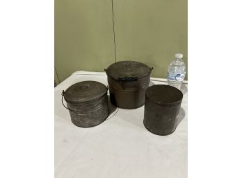 Chase And Sanborn Coffee Tin And Two Other Vintage Metal Tins