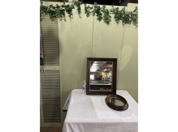 2 Mirrors, One Oval, One Rectangular