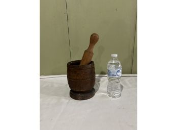 Wooden Pestle And Mortar
