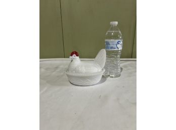 Small Milk Glass Hen