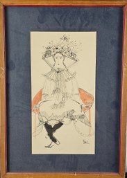 Vintage Illegible Signature - Costume Drawing Illustration