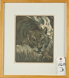 Baudon Lithograph 1915 - The Tiger
