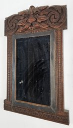 Antique Oak Carved Face Mirror