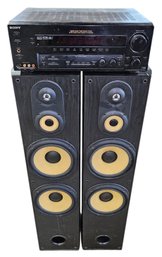 Sony Theater Floor Speakers With Stereo Amplifier