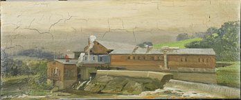 Unsigned Painting On Canvas - Building