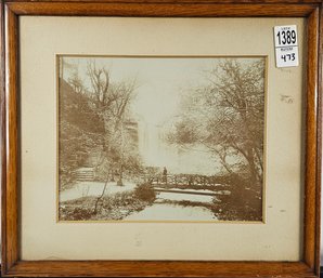 Framed Photograph - Bridge Near Falls
