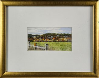 Signed Marlene Wiedenbaum Pastel - Fenced